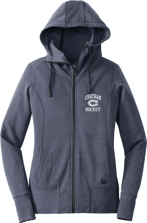 Chatham Hockey New Era Ladies Tri-Blend Fleece Full-Zip Hoodie