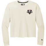 Scary Badgers New Era Ladies Tri-Blend Fleece Crop Crew