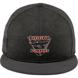 Biggby Bombers New Era Shadow Heather Striped Flat Bill Snapback Cap