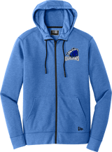 Brandywine Outlaws New Era Tri-Blend Fleece Full-Zip Hoodie