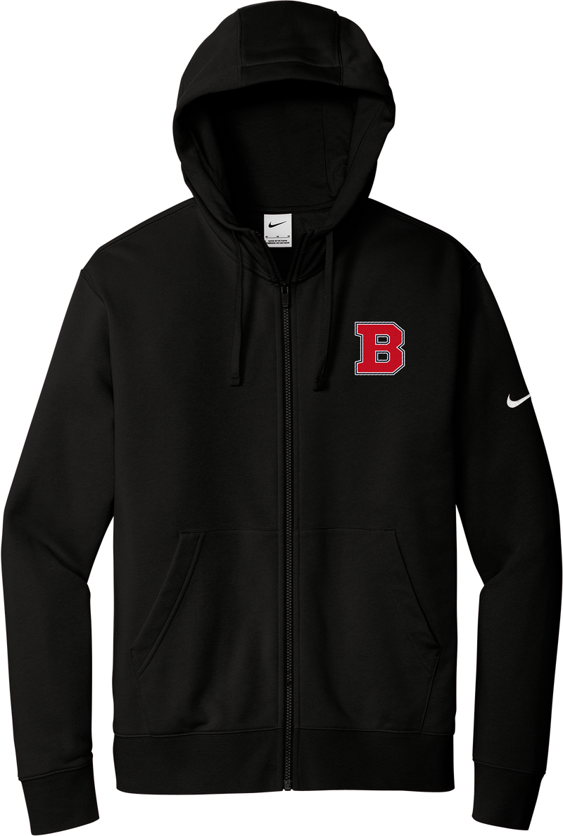 CT Bobcats Nike Club Fleece Sleeve Swoosh Full-Zip Hoodie