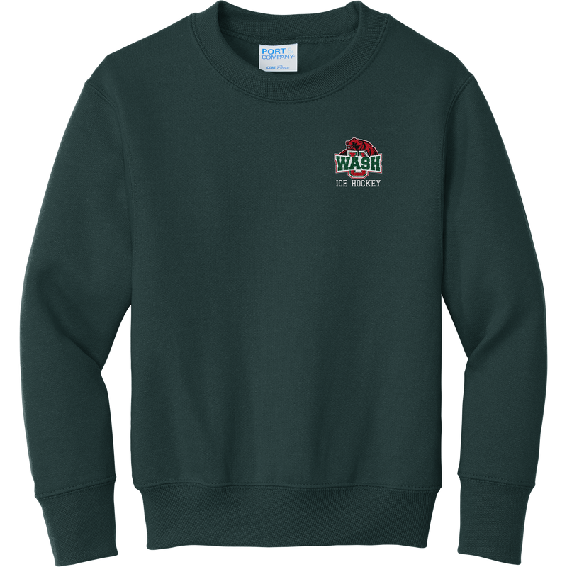 Wash U Youth Core Fleece Crewneck Sweatshirt